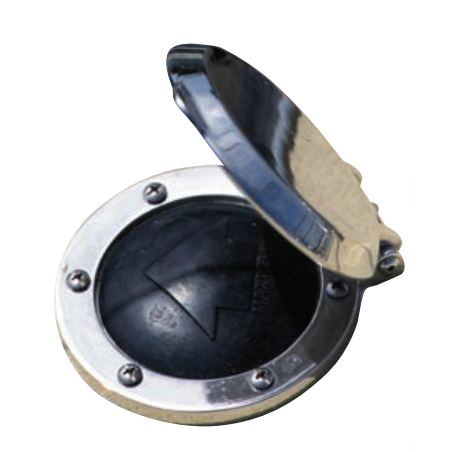 Foot switch, with stainless steel cover, Ø 118 mm, 24 mm hig