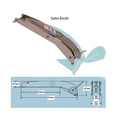 MAXSET bow roller satin for MAXSET 25,30 & 40kg anchors